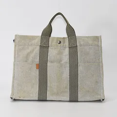 極美品　エルメス　ニューフールトゥ　グレー　角スレなし　クリーニング済み 極美品 希少 エルメス フールトゥ PM グレー 角スレなしトートバッグ