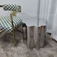 サイドテーブル 光沢 モダン シンプル 鏡面加工 おしゃれ かわいい インテリア 北欧 コンパクト コーヒーテーブル ゴールド シルバー