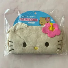 ハローキティ　フェイスヘアバンド　ひやけ