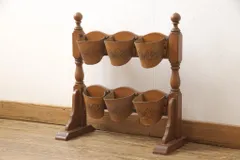 ★事前問合せ必須★ 横浜ダニエル daniel スリッパラック 中古 希少 レザー カントリー スタイル スリッパ立て 革 リペア+発送まで3週間前後 R-056770