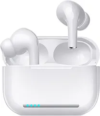 ホワイト 完全ワイヤレスイヤホンBluetooth 5.1 ANC搭載 アクティブノイズキャンセリング 感圧センサー Bluetooth イヤホン AAC対応 自動ペアリング 音量調整 左右分離型 マイク内蔵 iphone ブルートゥース イヤホン cvc8.