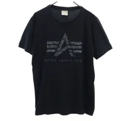 アルファ 半袖 Tシャツ L ブラック ALPHA メンズ 古着 【240428】 メール便可のサムネイル