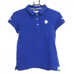 ★特価★ジャックバニー 半袖ポロシャツ ブルー コットン100％ レディース 0(S) ゴルフウェア Jack Bunny