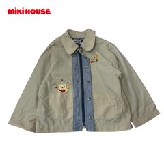 1477◯ miki house ジャケット　100 ベージュ　2way