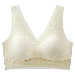 シームレスブラ ノンワイヤー ナイトブラ 花柄 楽ちん 快適 美胸 盛れる 幅広ショルダー 下厚パッド シンプル 大人かわいい 大きいサイズ 黒 白 赤 as-021