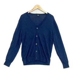 UNIQLO ユニクロ L メンズ 長袖カーディガン　ブルー  20240919-0008　秋冬