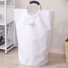 【迅速発送】不二貿易 ランドリーバスケット トレーニング用品収納 キャンプ用品 アウトドア用品 フィットネス用品 おもちゃ 収納 洗濯かご 折りたたみ可能 取っ手付き ホワイト 40516 【限定】