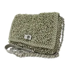 美品 ANTEPRIMA アンテプリマ LUCCHETTO ルッケット チェーンショルダー ワイヤーバッグ グレーベージュ×シルバー金具 レディース 古着 中古 USED