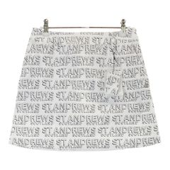 St ANDREWS スカート 総柄 シアサッカー ゴルフ ウェア 40 L 白 - メルカリ