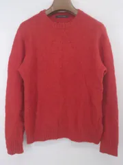 ◇ URBAN RESEARCH DOORS カジュアル シンプル ウールニット 長袖 セーター サイズ38 レッド系 レディース P  【1307060005808】