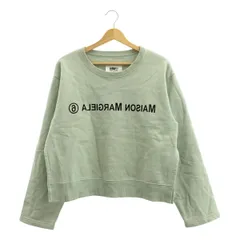 MM6 Maison Margiela / エムエムシックスメゾンマルジェラ | 2019AW | ロゴ スリット クルーネック オーバー スウェット トレーナー | S | ライトグレー | レディース