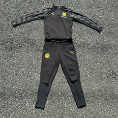 ドルトムント サッカージャージ 上下セット ブラック トレーニングウェア