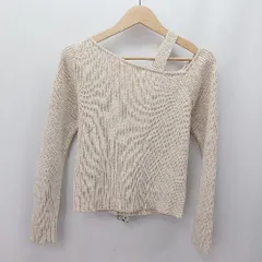 ◇ ⊇ NICECLAUP ﾅｲｽｸﾗｯﾌﾟ きれいめカジュアル 長袖 ナイスクラップ ラメ トップス サイズＦ ホワイト系 レディース E  【1507280008225】