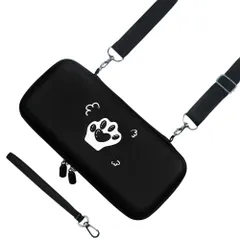 【人気商品】猫肉球 可愛い 防水 防塵 カバー 保護 耐衝撃 ショルダー ニンテンドー用 Switch用ケース Nintendo 任天堂スイッチ Switch収納 カード収納（Switch専用・ブラック） HIGHAWK