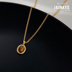 真鍮とタイガーアイのアンジェリカネックレス wish-stones_necklace_ss_tiger-