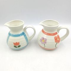 有田焼　徳利　取っ手付き　花柄　2個セット　レトロ　新品未使用
