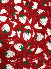 ハンドメイド＊布シール＊幻の白いいちご⁈100枚