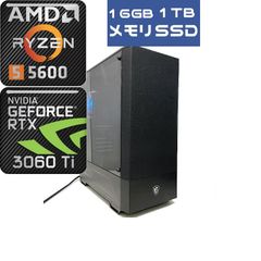 ゲーミングpc RTX3060 Ryzen5 5500 16GB 新品SSD 500GB 中古 デ スク