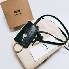 【新品未使用】AMI PARIS AMI DE COEUR クロシェット キーリング アミ パリス レザー