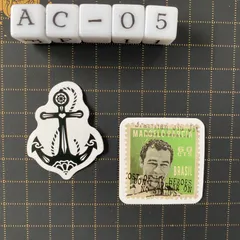 防水ステッカー　切手風　スタンプ風　海外　２枚セット　AC-1防水ステッカー　切手風　スタンプ風　海外　旅行　レトロ　２枚セット　AC-5