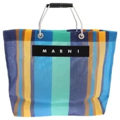 2025年最新】marniマルニ フラワーカフェ ストライプトートバッグの 