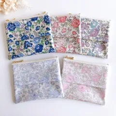 【かじん】リバティフェリシテ3点セット ハンドメイド LIBERTY. 手作りキット 初心者 カードケース がま口 花柄 生地
