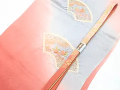 【一輝堂】【着物】 和装小物 帯締め 帯揚げ セット 帯締 帯揚 暈し 花文 高麗組 金糸 25w04-5004