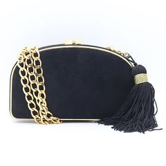 Rodo ロド ミニ ショルダーバッグ アーモンド型 タッセル サテン
