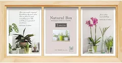 【新品】写真立て　ナチュラルBOX　３ウィンドウ