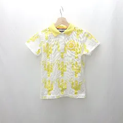 ◇ ⊂Φ Callaway キャロウェイ サボテン 半袖 ゴルフウェア ポロシャツ サイズS ホワイト イエロー レディース E  【1502180058929】