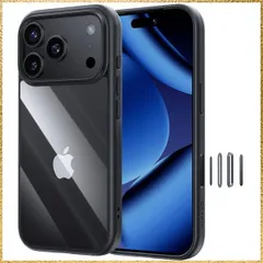 ☆彡送料無料でお届け☆彡Color:ブラック_Size:iPhone17ProMax対応 NIMASO iPhone 17 Pro Max 用 ケース クリア 黄変防止 耐衝撃 米軍MIL規格 SGS認証 PC背面 カメラコントロールカバー付き いPhone1