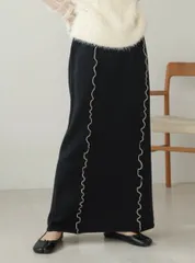 ウェーブメロウニットスカート◇セットアップでも使えるヒットアイテム