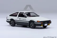 イニシャルD　頭文字D 藤原とうふ店 ミニカー　ホワイト　白　レア　レトロ Amazon | 頭文字D AE 86 藤原とうふ店シーン モデル 組立済み