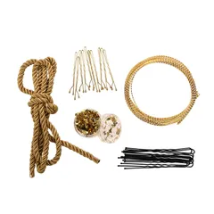 【新着商品】[OTAKUMARKET] 成人式 髪飾り 水引 紐 金箔 ピン セット ヘアアクセサリー 卒業式 振袖 袴 七五三 浴衣 ヘアアクセサリー 金箔ヘア 金 ゴールド 成人式前撮り 振袖 着物 和装 卒業式 結婚式 花嫁 ヘッドパーツ