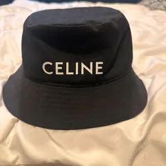CELINE セリーヌ バケット ハット S 黒　タグ有 CELINE セリーヌ バケットハット ブラック／オレンジ ナイロン
