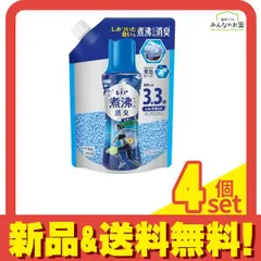 レノア 煮沸レベル消臭 抗菌ビーズ SPORTS クールリフレッシュ&シトラスの香り 詰め替え用 超特大 1410mL 4個セット まとめ売り