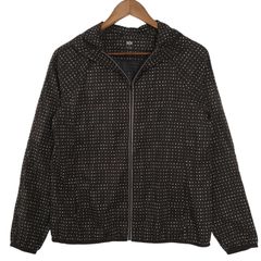 UNIQLO ユニクロ 通年★ ドット柄 ウィンドブレーカー フーディー ブルゾン ジャケット Sz.L レディース