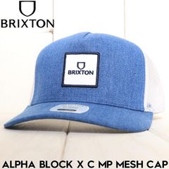 メッシュキャップ 帽子 BRIXTON ブリクストン ALPHA BLOCK X C MP MESH CAP 10867 DNMWH 25SU 日本代理店正規品