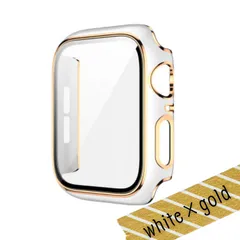 apple watch アップルウォッチ カバー 保護ケース バンパー 白 ホワイト 金 ゴールド 40mm 41mm 44mm 45mm Series 10 9 8 7 6 5 4 SE 傷防止 防塵 耐久 耐衝撃 メンズ レディース ギフト プレゼント