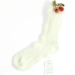 ピンクハウス★フラワーモチーフ付き靴下　保存袋付き　オフ白系　＊ｋ3713