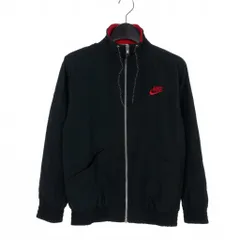 ナイキ NIKE 90s BOYS 銀タグ ナイロン トラックジャケット バックロゴ M 黒 ブラック