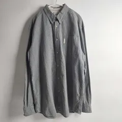 コロンビア Colombia コットン100％ チェック柄ボタンダウンシャツ 長袖 XL グレー インド製 m1003-4