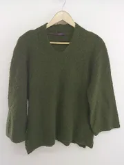 ◇ ITEMS URBAN RESEARCH アーバンリサーチ Vネック 長袖 ニット プルオーバー サイズOne カーキ レディース E  【1304100009574】