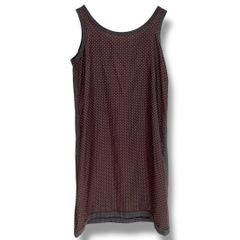 tricot COMME des GARCONS 트리코콤 데 걸슨 프런트 전환 울 탱크 원피스 TF-0030AD2010 이소재 전환 도트 무늬 일본제 브라운 그레이 M 레이디스 가을 고고 헌 옷구키 창고점 No.이름 1022Y