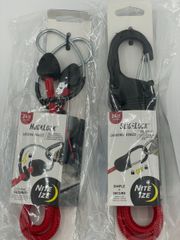 ナイトアイズ(NITEIZE) スライドロックバンジー 24インチ レッド BSL24-10-R3・ フックロックバンジー (日本正規品)セット品　No.66