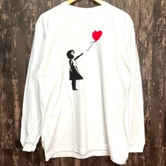 BANKSY ・バンクシー・風船と少女・長袖・白