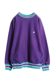 【お得なクーポン配布中!】 90s USA製 チャンピオン リバースウィーブ スウェット メンズ XL / オールド トレーナー 裏起毛 ワンポイント 目付き リブライン パープル