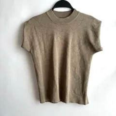 神戸レタス　M 緑系　グリーン　半袖　ニット　無地　シンプル　上品　高級感