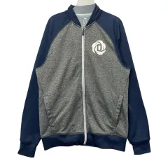 adidas(アディダス) グレーネイビー ジャージ トラックトップス ジャケット M