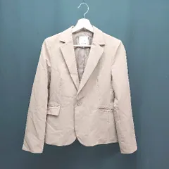 ◇ ROPE PICNIC シングルボタン 肩パッド入り 両サイドポケット 長袖 ジャケット サイズ40 ブラウン レディース E  【1308160029305】